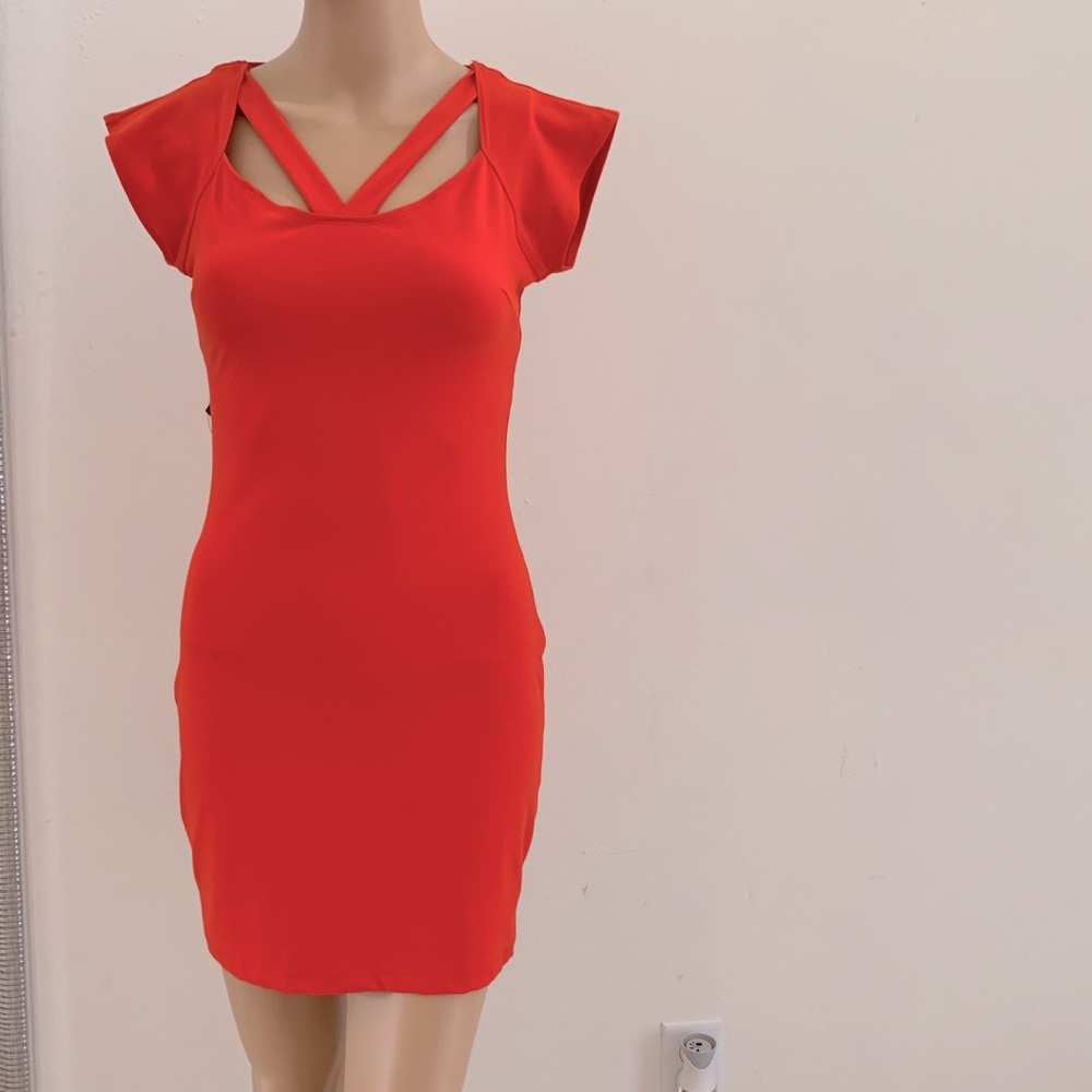 New Bebe Orange Dress Size M